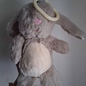 Gray and Cream Plush Bunny Toy